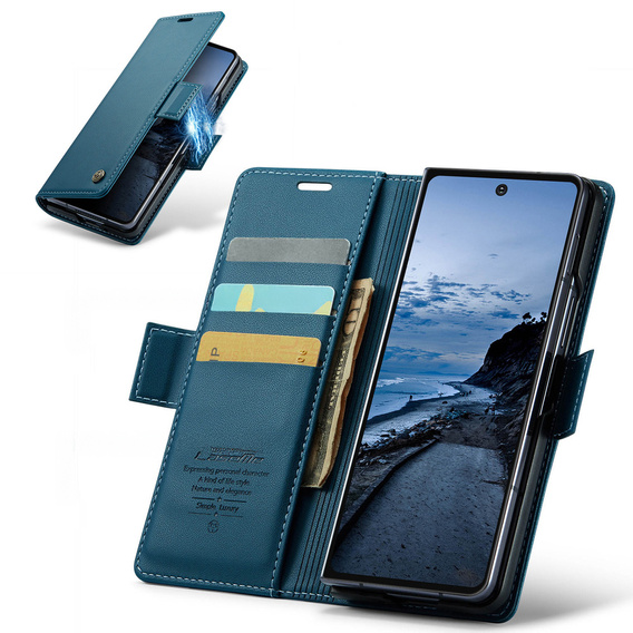 CASEME Litchi Wallet flip caz pentru Samsung Galaxy Z Fold7 5G