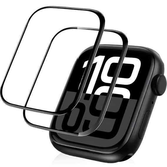 2x ERBORD Hybrid Glass pentru Apple Watch 10/11 46mm