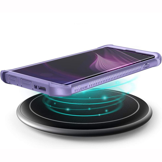 Huse pentru Samsung Galaxy S10 Plus, Dexnor Full Body Rugged, transparent / violet