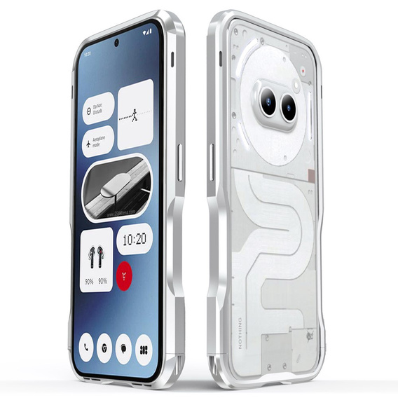 Husa LUPHIE pentru Nothing Phone 2a / 2a Plus, Armor Bumper, de argint