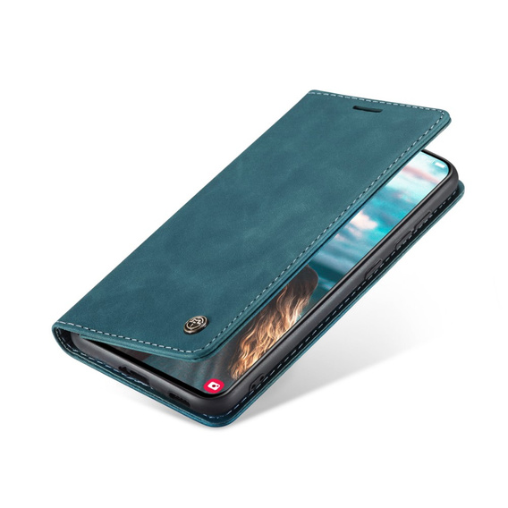 Husa CASEME pentru Samsung Galaxy S21 FE, Leather Wallet Case, verde