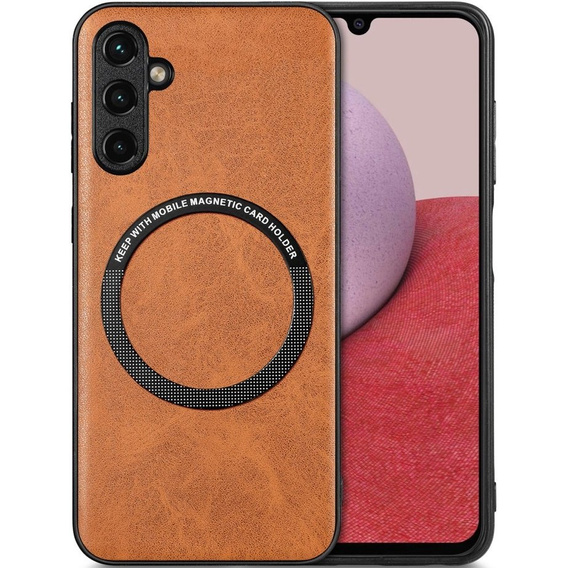 Huse pentru Samsung Galaxy A14 5G, Leather Hybrid MagSafe, maro