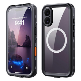 Husă pentru iPhone 17, impermeabilă IP68, SHELLBOX MagSafe, negru