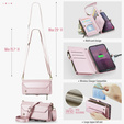 Husă CASEME pentru Samsung Galaxy S25 FE, RFID Leather Wallet, cu curea de umăr, roz