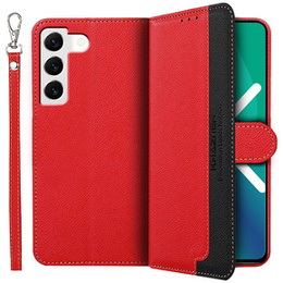 Husa cu clapetă pentru Samsung Galaxy S22 5G, KHAZNEH RFID, albastru
