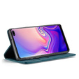 Husa CASEME pentru Samsung Galaxy S10 Plus, Leather Wallet Case, albastru