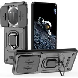 Husă pentru Honor Magic 7 Lite, KickStand Camera Lens, negru