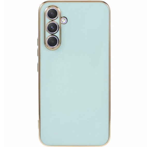 Husă pentru Samsung Galaxy A15, Glamour CamShield, de mentă + sticlă 9H