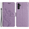 Cu clapetă pentru Samsung Galaxy A55 5G, Wallet, Butterfly, violet