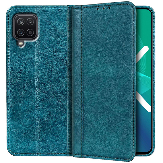 Huse pentru Samsung Galaxy A12 / M12 / A12 2021, Wallet Litchi Leather, verde