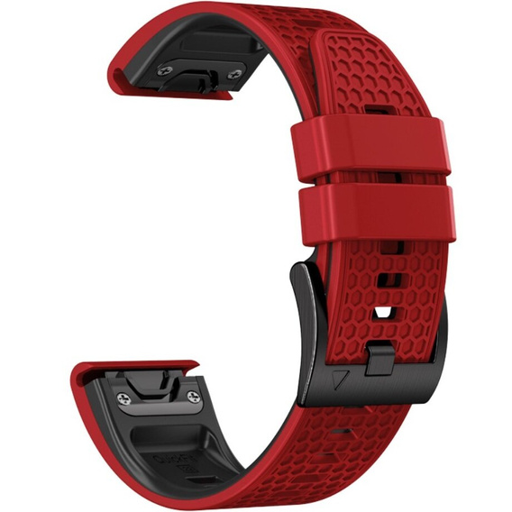 Curea de silicon pentru Garmin Fenix 7 / Forerunner 965 / 955 / 945 / 935, roșu / negru