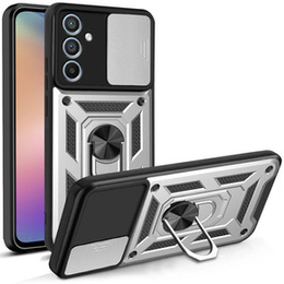 Husă blindată pentru Samsung Galaxy A54 5G, CamShield Slide, de argint