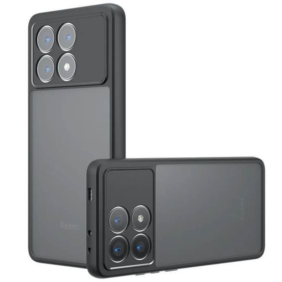 Carcasă pentru Xiaomi Poco X6 Pro 5G, Fusion Hybrid, cu protecție pentru camera foto, transparent / negru