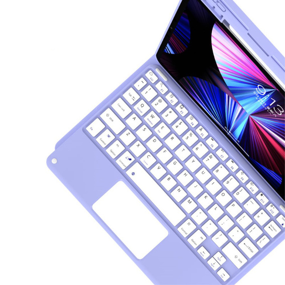 Carcasă + tastatură iPad Air 10.9 4 2020 / 5 2022, Touchpad, violet