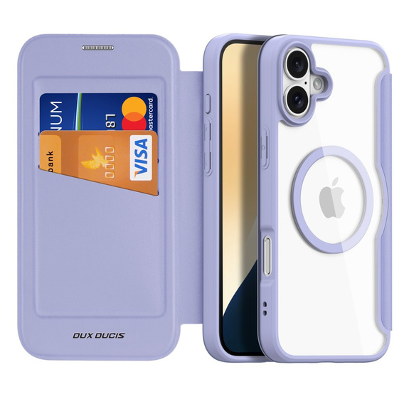 Dux Ducis Huse pentru iPhone 16, Skin X Pro, MagSafe, violet