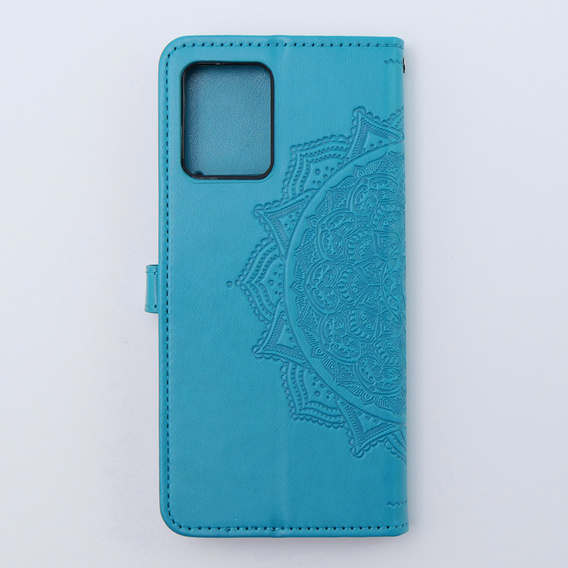 Cu clapetă pentru Motorola Moto G54 5G, Mandala, albastru