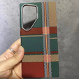 Carcasa pentru Samsung Galaxy S24 Ultra, Carbon Fiber MagSafe, roșu / verde