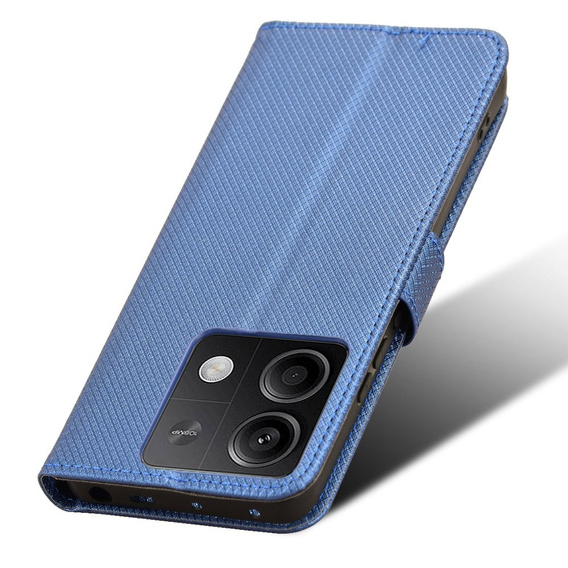 Cu clapetă pentru Xiaomi Redmi Note 13 5G, Wallet Smart Magnet, albastru