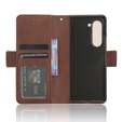 Cu clapetă pentru Samsung Galaxy Z Fold 5 5G, Card Slot, maro