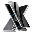 Husă pentru Samsung Galaxy S24, Privacy Dual Glass, de argint