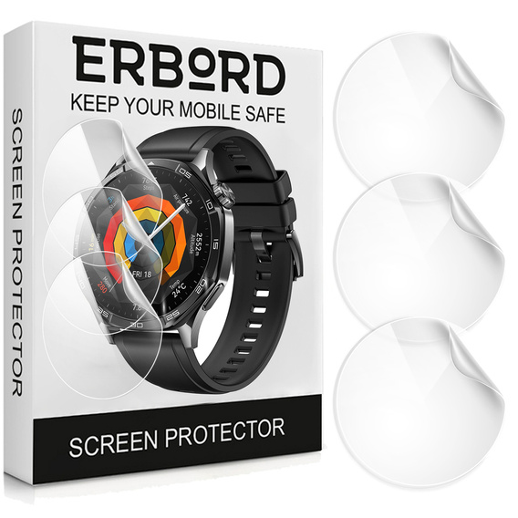 3x ERBORD Hydrogel Foil pentru Huawei Watch GT 5 46mm