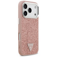 Husă GUESS Glitter Triangle Logo MagSafe pentru iPhone 17 Pro