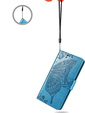 Cu clapetă pentru Motorola Edge 50 Neo / Motorola ThinkPhone 25, Butterfly, albastru