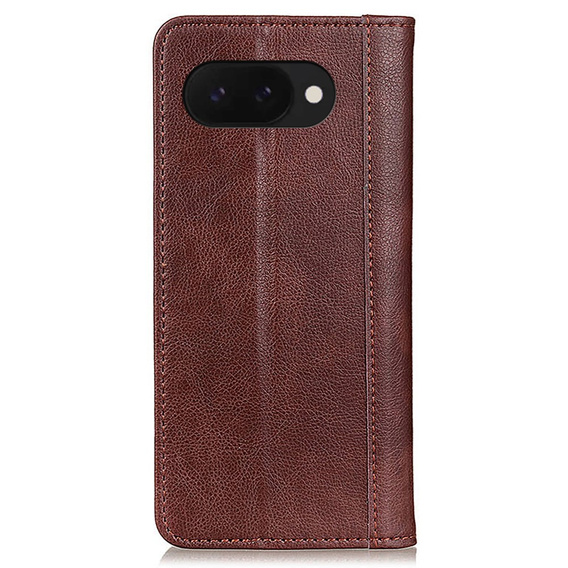 Husa cu clapetă pentru Google Pixel 9A, Split Leather, maro