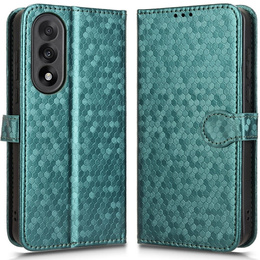 Husa cu clapetă pentru OnePlus Nord 5, Wallet Rhombus, verde