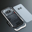 Husa LUPHIE pentru Nothing Phone 2a / 2a Plus, Armor Bumper, de argint