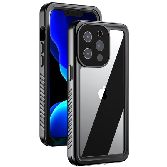 Husă impermeabilă IP68 pentru iPhone 13 Pro, negru