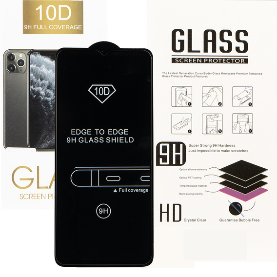 Sticlă călită 3D pentru Oppo A18 4G / A38 4G, negru