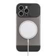Huse pentru iPhone 15 Pro, ERBORD MagProtect Slide Camera, gri titan