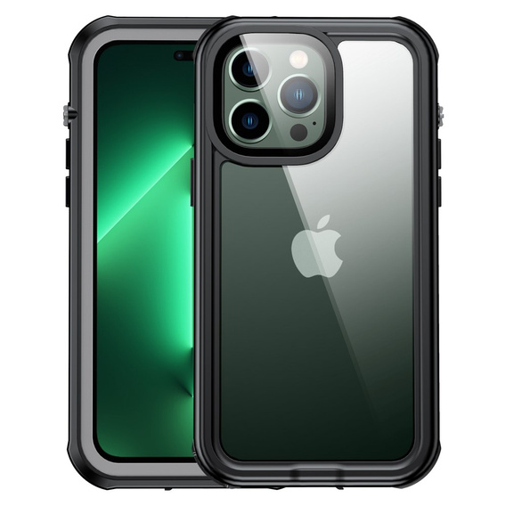 Husă impermeabilă IP68 pentru iPhone 14 Pro, negru