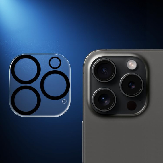 Sticlă temperată pentru camera foto pentru iPhone 16 Pro / 16 Pro Max, transparentă