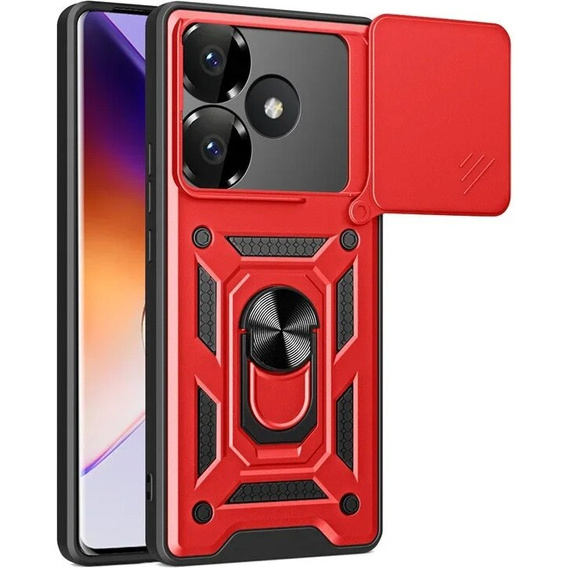 Husă blindată pentru Xiaomi Redmi 13, CamShield Slide, roșu