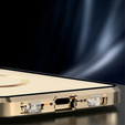 Carcasa Magnetic Dual Glass MagSafe pentru iPhone 15, de aur