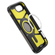 Carcasa Spigen pentru iPhone 16E, Tough Armor Mag MagSafe, gri + 9H Tempered Glass