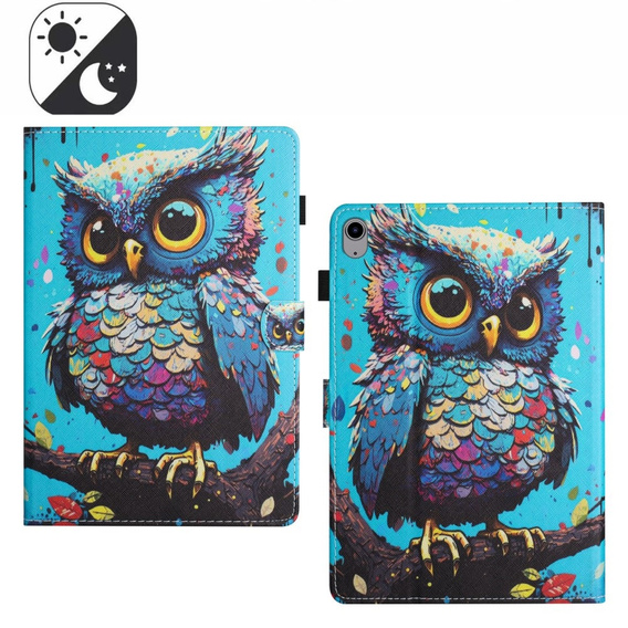 Husă pentru iPad 10.9" 2022 (10 gen.), cu clapetă, owl