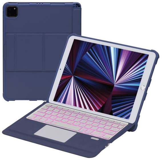 Carcasă + tastatură iPad Air 10.9 4 2020 / 5 2022, Pen Slot TouchPad, violet