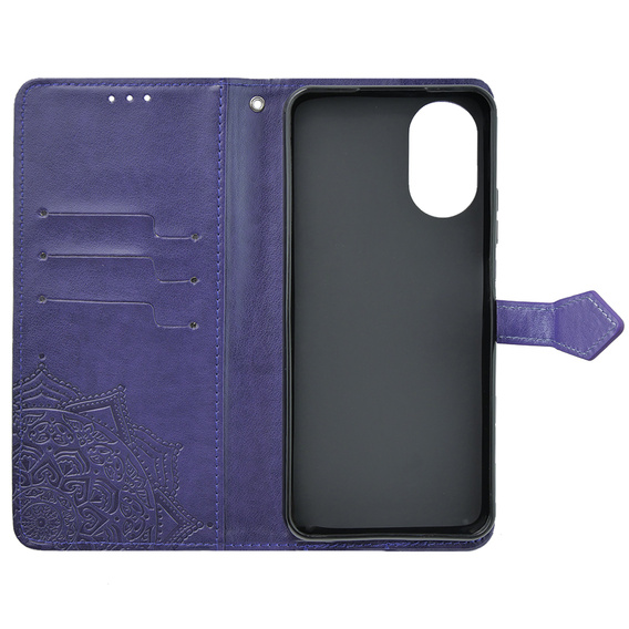 Cu clapetă pentru Oppo A38 4G / Oppo A18 4G, Mandala, violet
