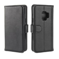 Cu clapetă pentru Samsung Galaxy S9, Leather Flexi Book, negru