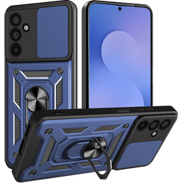 Husă blindată pentru Samsung Galaxy S25 FE, CamShield Slide, albastru