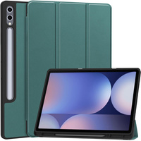 Husă pentru Samsung Galaxy Tab S10 Ultra, Smartcase cu spațiu pentru stylus, verde