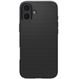 Carcasa Spigen pentru iPhone 16, Liquid Air, negru + 9H Tempered Glass