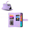 Cu clapetă pentru Samsung Galaxy A36 5G, Wallet Zipper Pocket, violet