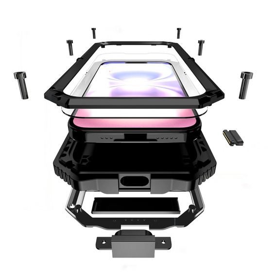 Carcasă blindată R-JUST cu suport pentru iPhone 17