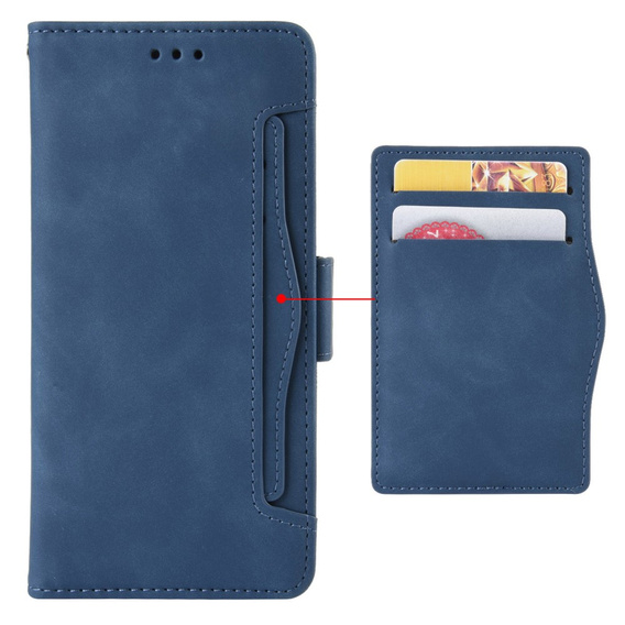 Cu clapetă pentru Google Pixel 8A, Card Slot, albastru închis