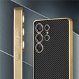 Huse pentru Samsung Galaxy S25 Ultra, GKK Leather, carbon negru
