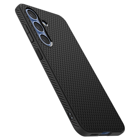Carcasa Spigen pentru Samsung Galaxy S25+ Plus, Liquid Air, negru + 9H Tempered Glass